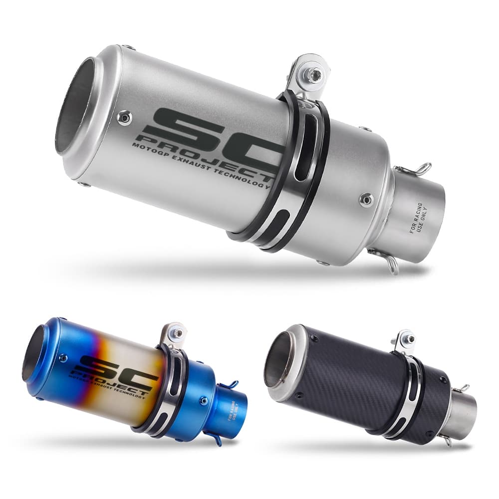 Silenciador De Escapamento Universal Para Motocicleta , 60mm , Projeto GP , GSXS150 CB650R FZ6N MT10 Ninja500 PCX