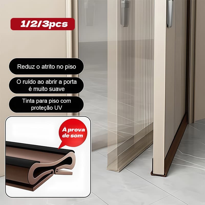 Fita De Vedação Flexível De Fundo De Porta Em PVC  Portas Bloqueador De Ruído À Prova D'água Cortável Sob