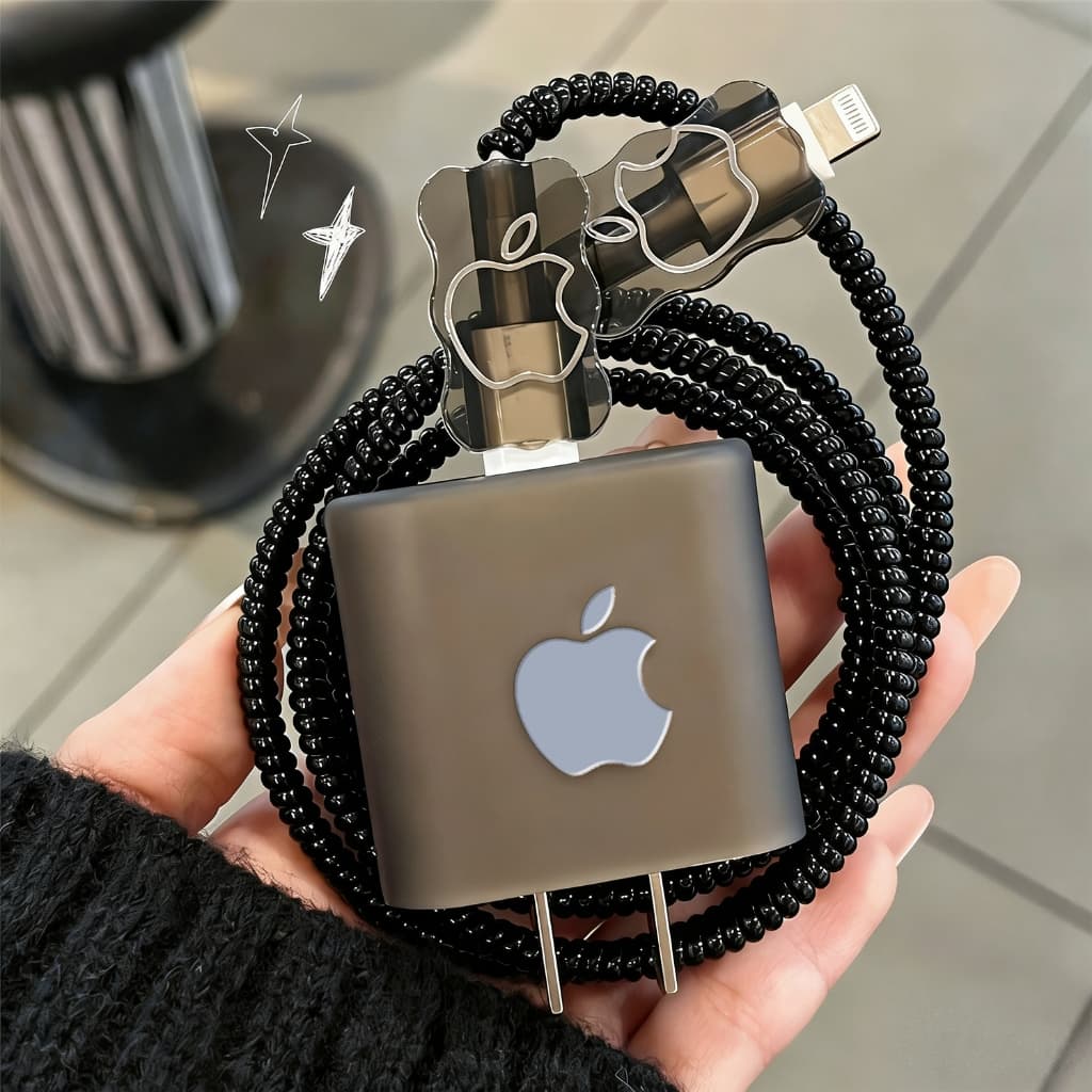 Capa protetora de cabeça de carregamento preta fosca com logotipo da marca