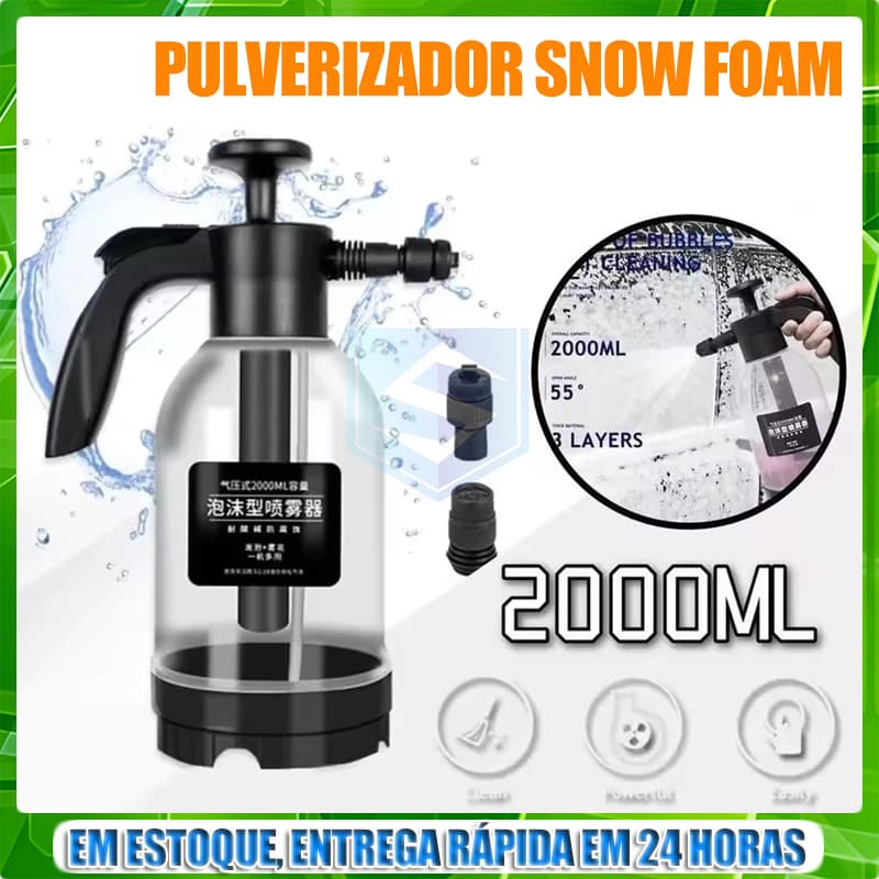 Snow Foam Manual Pulverizador 2 Litros Transparente / Laranja