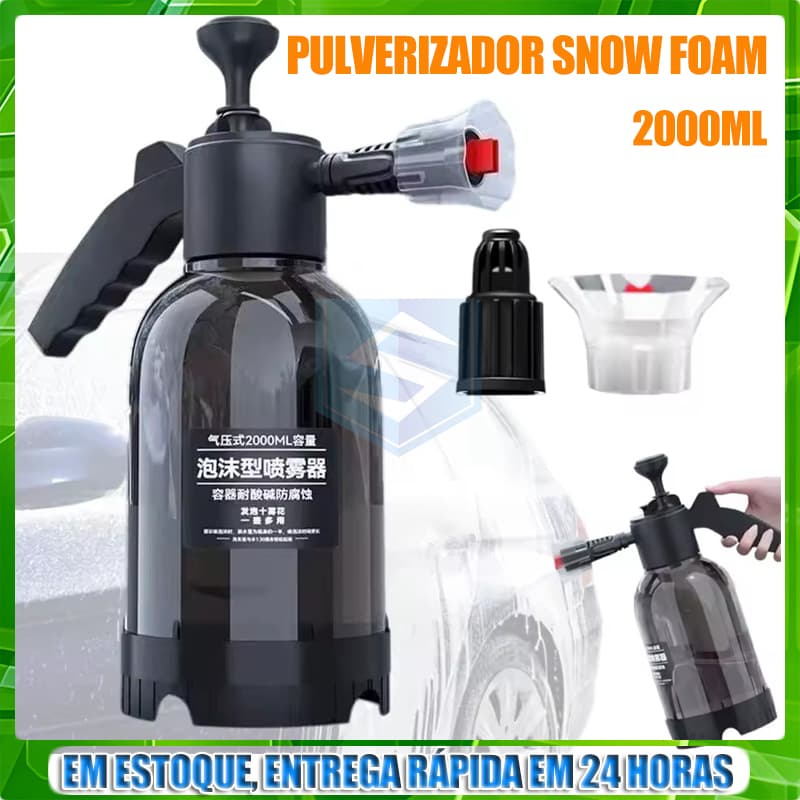 Pulverizador Snow Foam Lavadora Espuma Manual 2 Litros Com 2 Bicos profissional