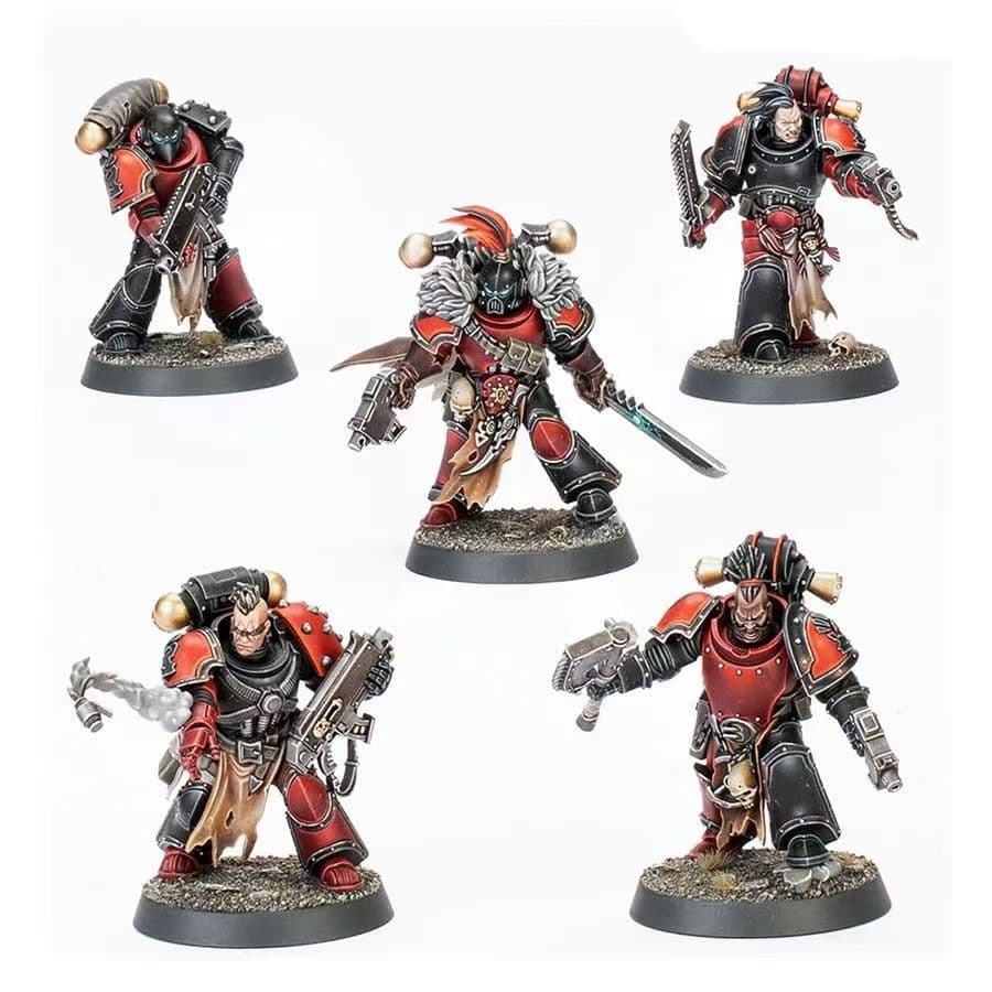 Robber de pirata vermelho 5 pessoas modelo branco de resina (versão para colorir desmontada) VWE9