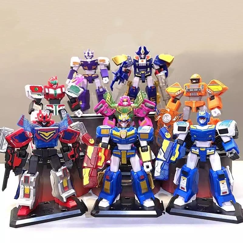 SEMBO METAL CARDBOT Bloco De Construção Xuan Azul Relâmpago Transformando Robô Montagem Modelo Móvel Brinquedo Aniversár