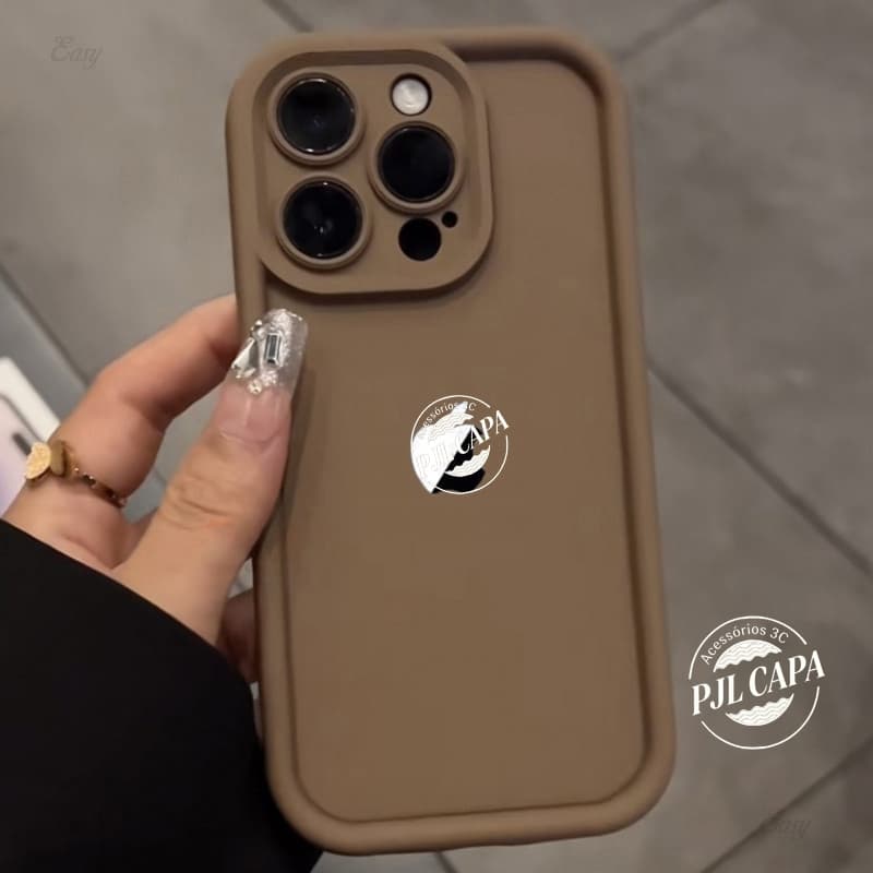 Capa De Silicone Líquido Macio De Cor Sólida Para iPhone Air 17 16 15 14 13 12 11 Pro Max Proteção De Lente Completa