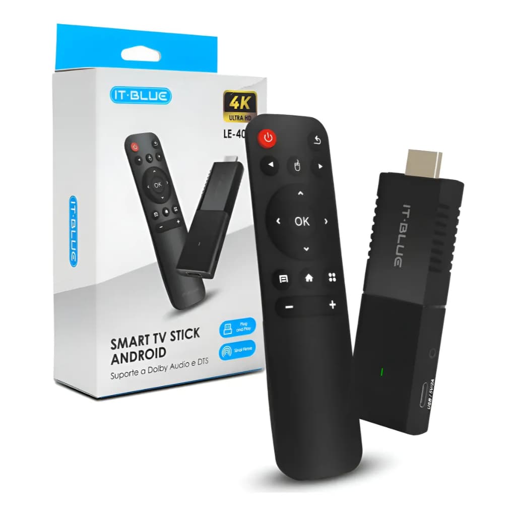 NOVO FIRE STICK TV TOMATE LE-4000 WIFI 5G 2.4 ANDROID