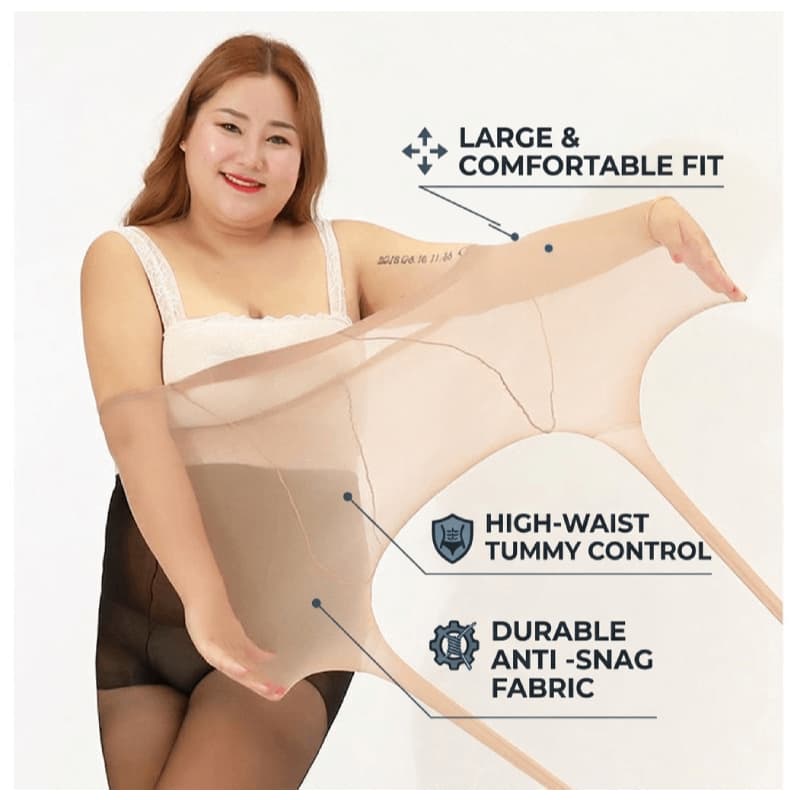 Hope Plus Size Mulheres Sexy Nylon Meia-Calça Senhoras Resistente A Rasgos Respirável Meias Elásticas Finas Cintura Alta