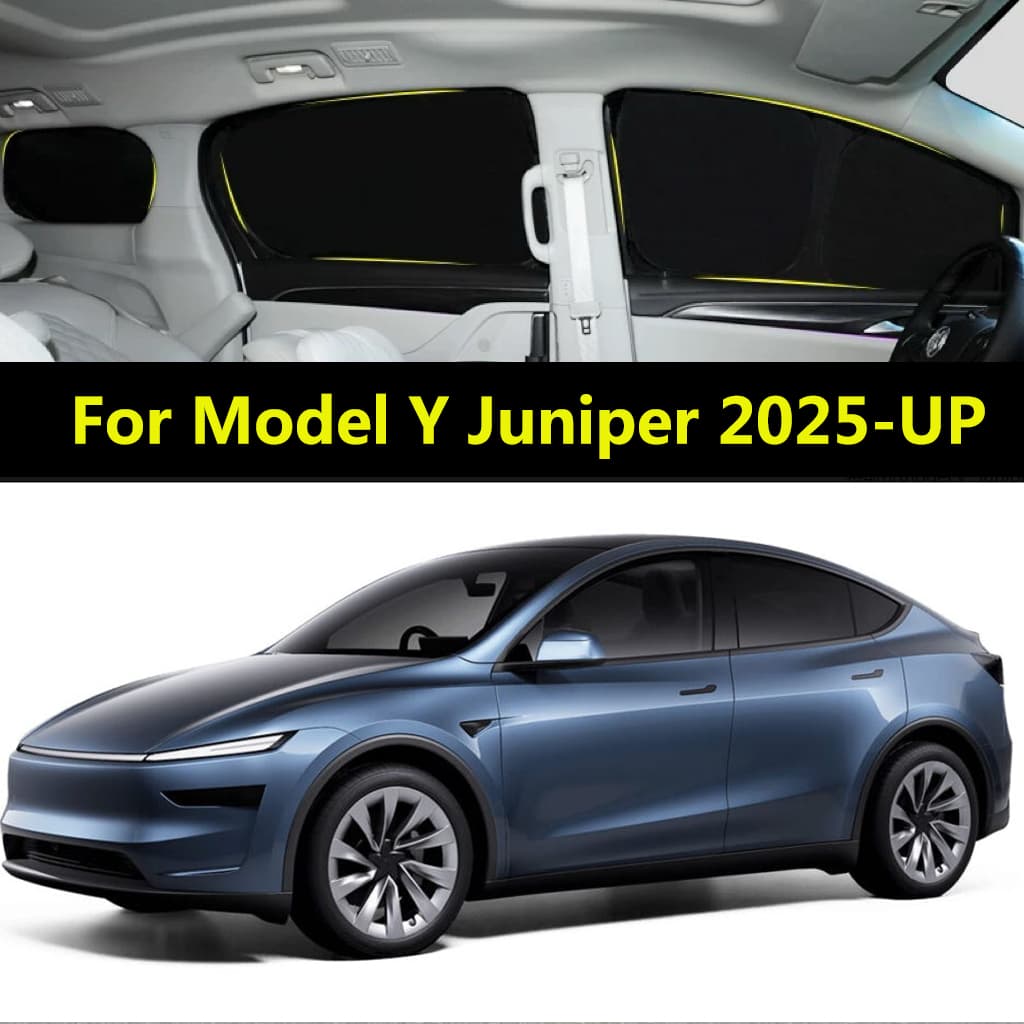 Pára-Sol Do Carro Para O Modelo Y Juniper 2025-UP Cortina De Totalmente Blackout Proteção Solar Privacidade Acampamento 