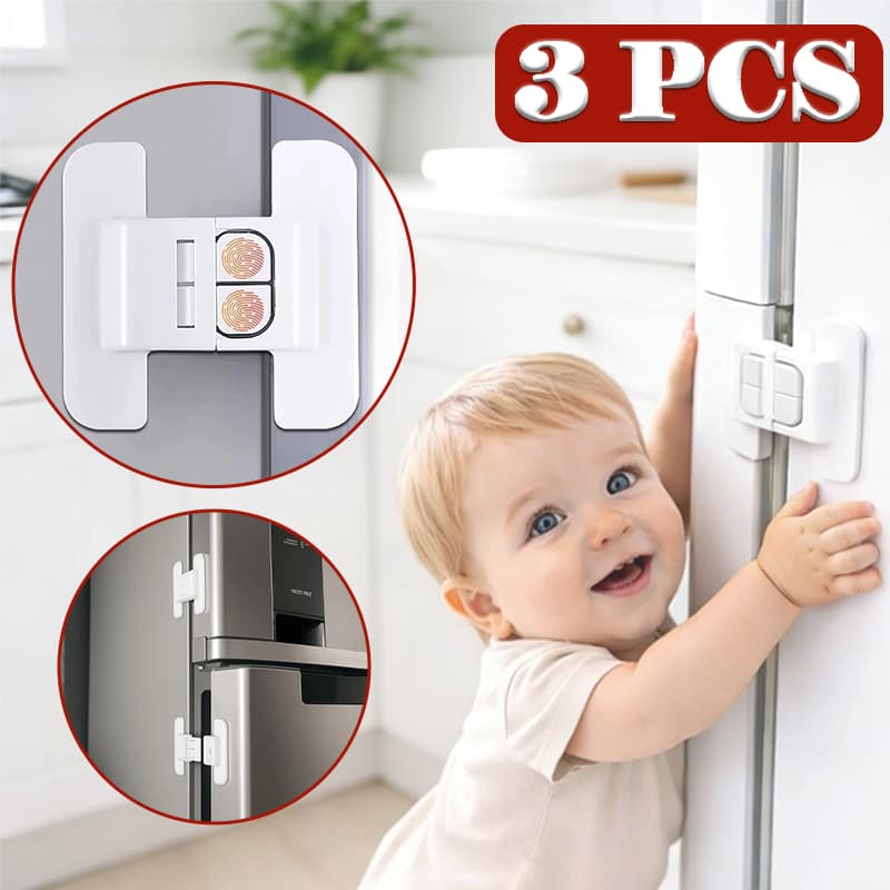 1-3 Pcs Trava de Segurança Infantil Multiuso Adesiva Fechadura para Portas Armário Geladeira Gaveta