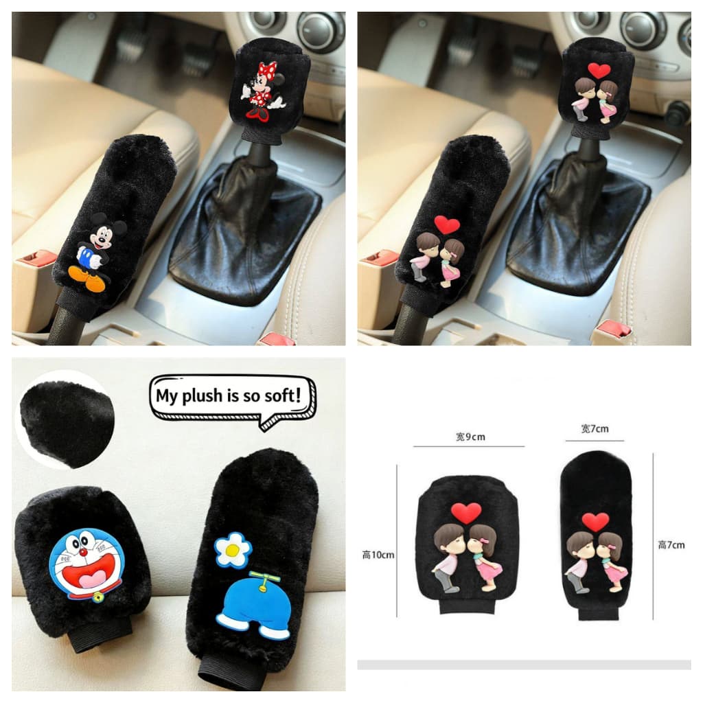 2026 NWE Capa Para Botão De Mudança De Mão De Carro Desenho Animado Fofo Universal Marcha Protetora De Engrenagem Conjun