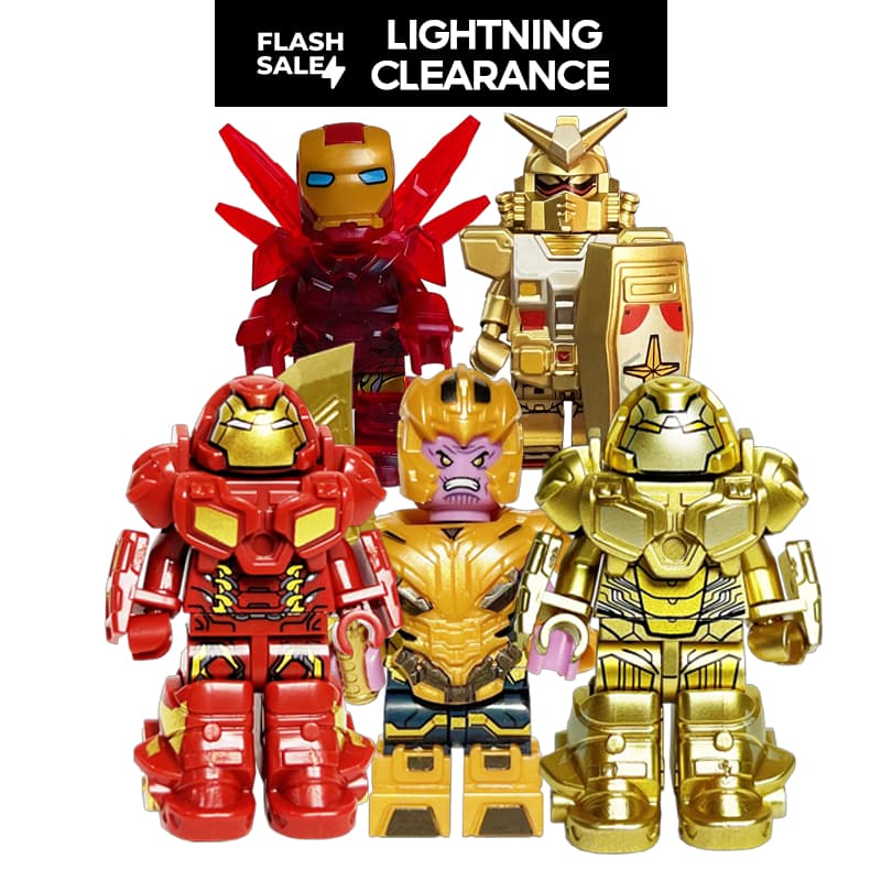 🔥⚡️LIQUIDAÇÃO RELÂMPAGO | BONECOS DE BLOCOS MONTÁVEIS | TRANSFORMERS, THANOS E HOMEM DE FERRO