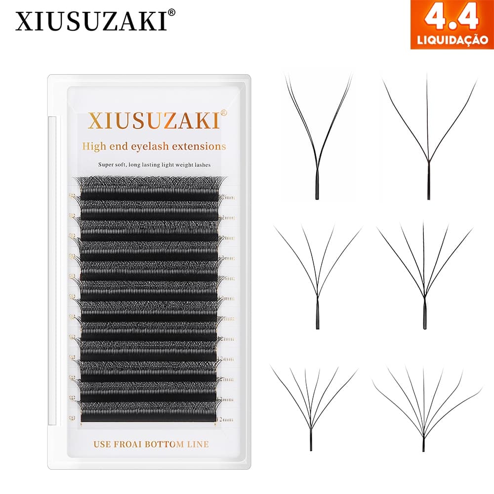 XIUSUZAKI Cílios yy 3D 4D 5D 6D 7D 8D W Floração Automática Premade Volume Brasileiro Naturais Para Extensão De Cílios
