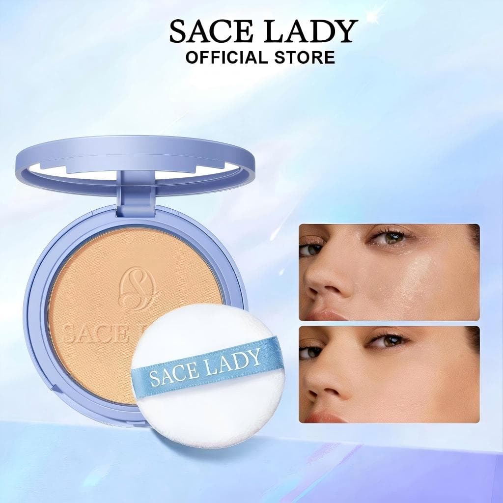 Pó Compacto SACE LADY Controle De Óleo Maquilhagem De Longa Duração