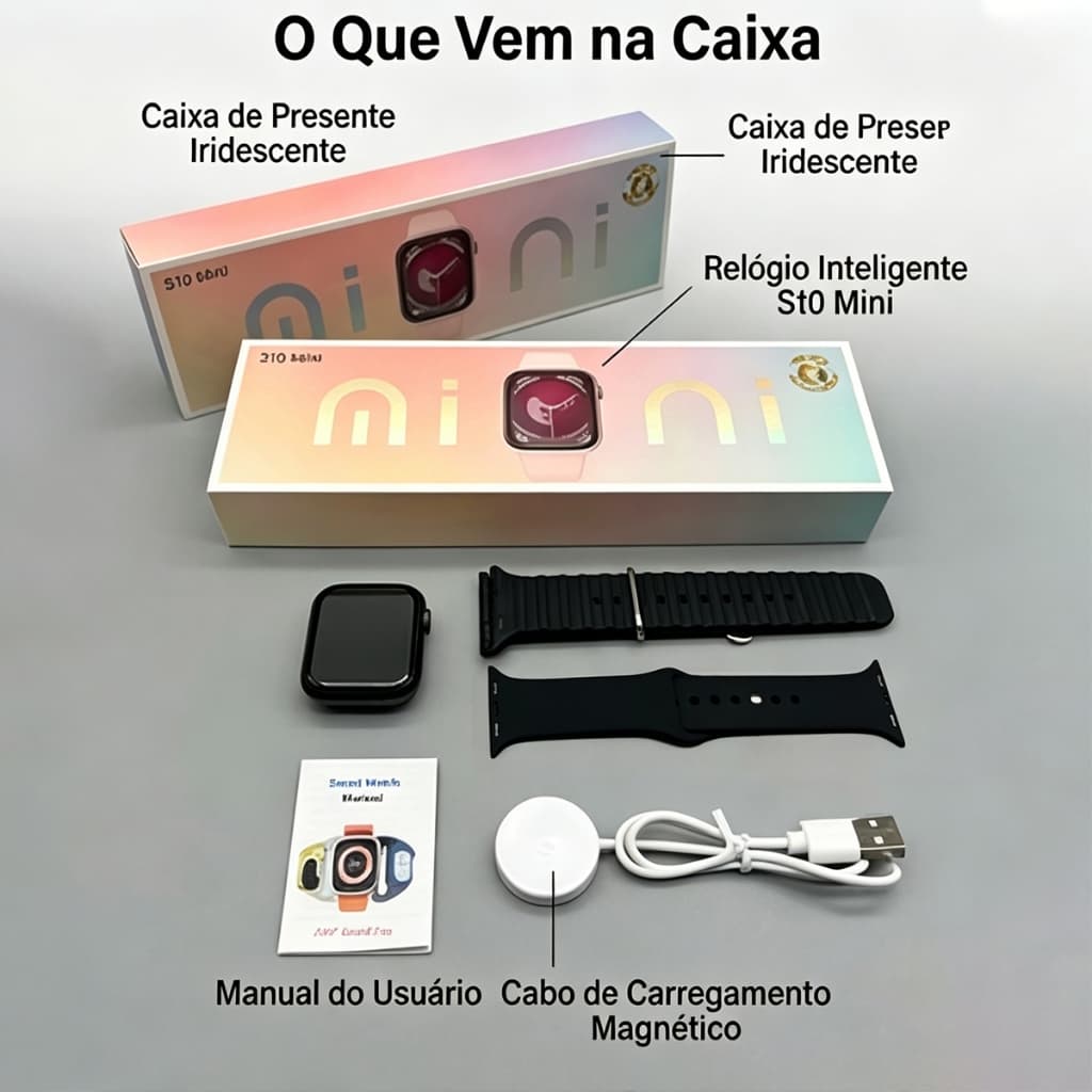 Smartwatch Relógio Inteligente bluetooth S10 MINI original 41 Mm Mensagens De Chamada Para Mulheres E Homens