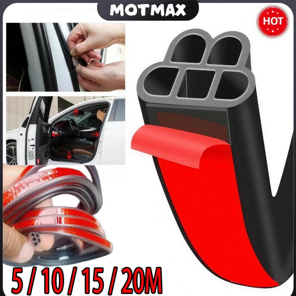 20M Tira De Vedação Da Porta Do Carro Tipo B Borracha De Isolamento Acústico Anti-Poeira