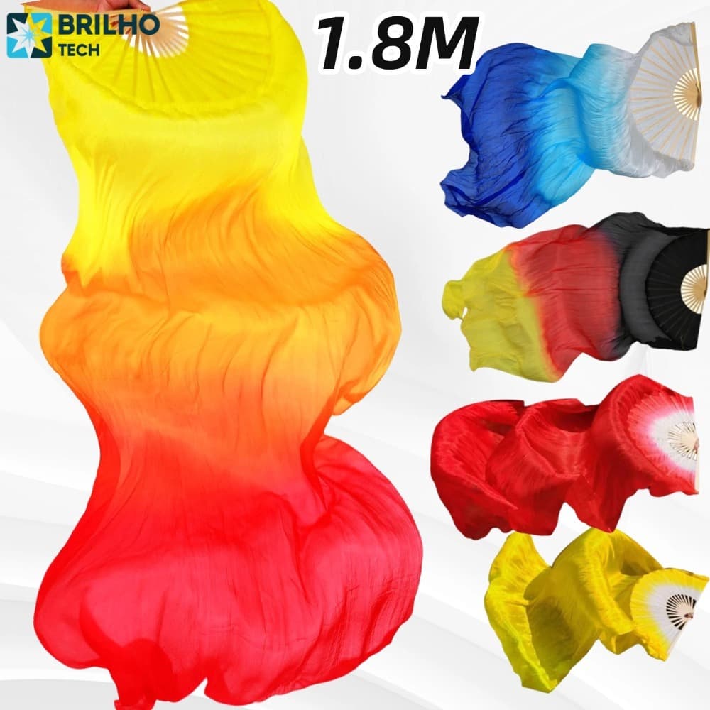 2 PCS Ventiladores De Dança Do Ventre Véu De Bambu Ventilador De Seda DIY Apenas