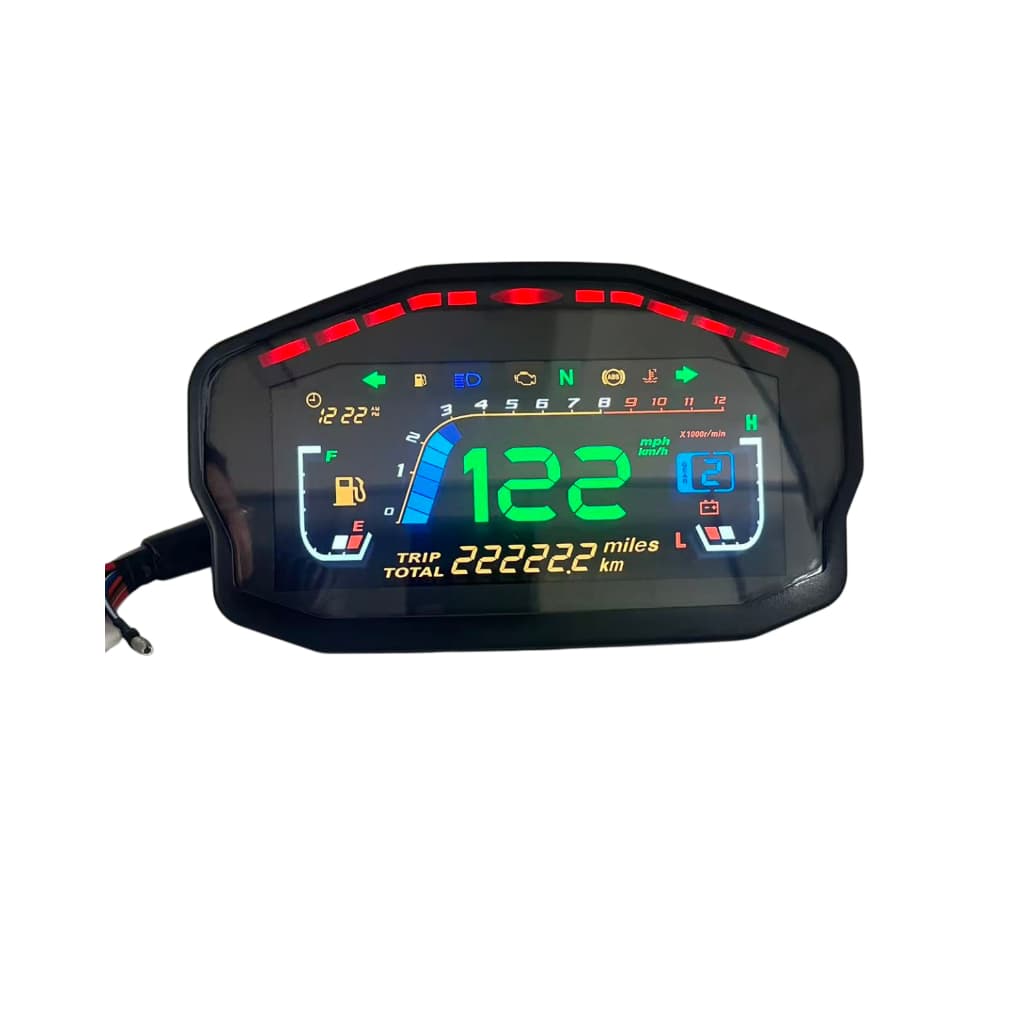 Painel Digital Universal Para Motocicleta , Velocímetro LED , Odômetro , Tacômetro , Medidor De Combustível , De Instrum