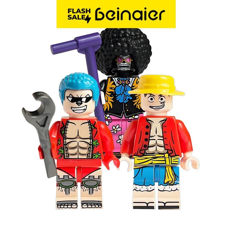 Montagem de Bonecos de Bloco | One Piece | Luffy, Roronoa Zoro, Nami, Usopp, Tony Tony Chopper