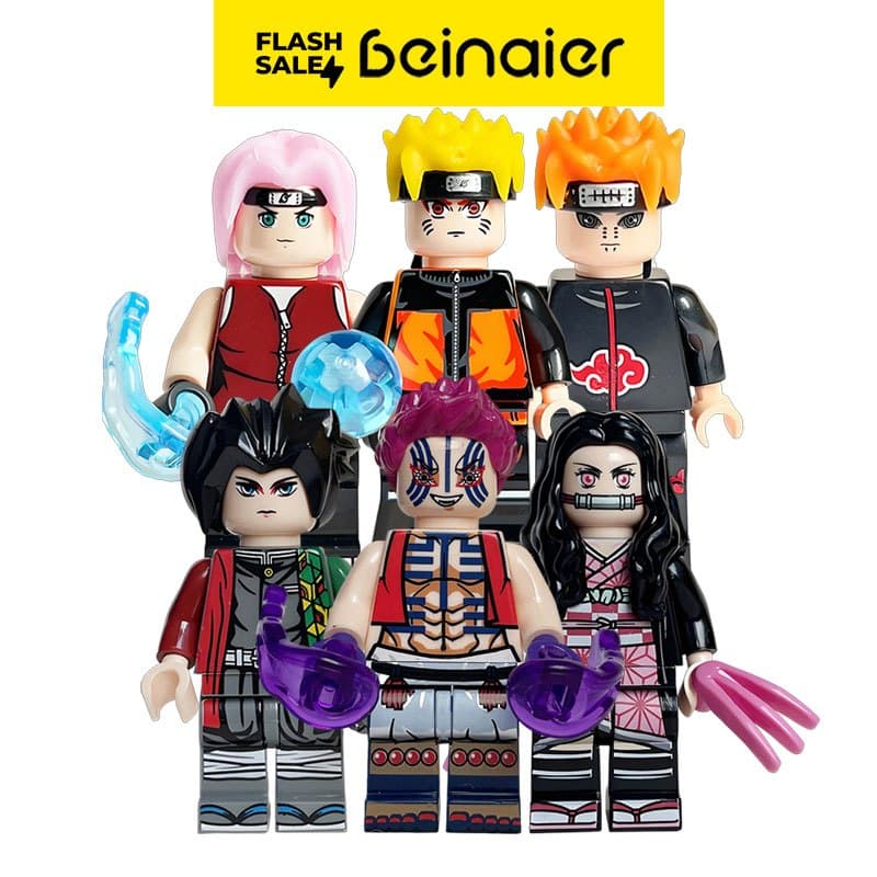 🔥Mini Figuras de Blocos | Hokage, Demon Slayer, Tanjiro Kamado, Naruto Uzumaki, Sasuke Uchiha