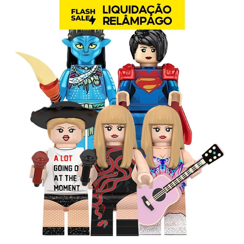 🔥 LIQUIDAÇÃO RELÂMPAGO Bonecos de montar | Taylor Swift, Coral Vazado, Supergirl, Princesa Zelda