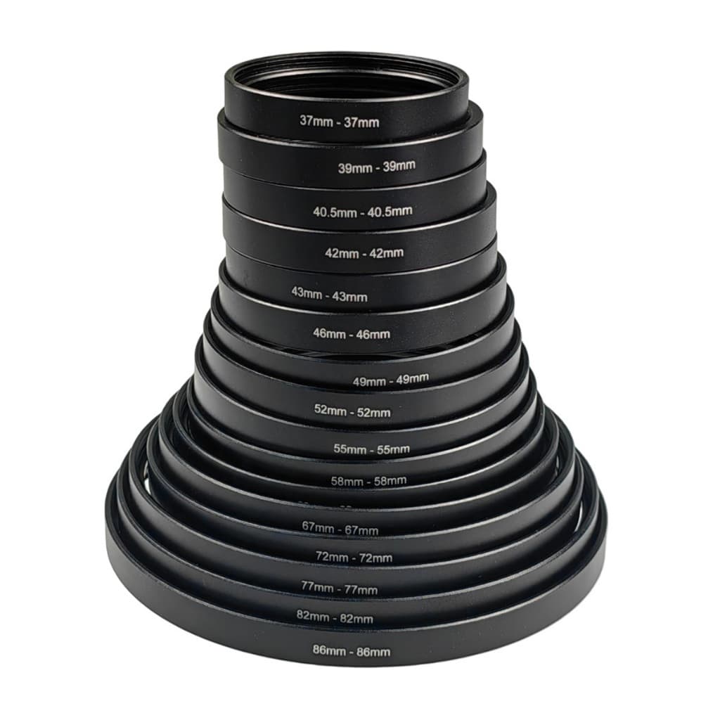 37-37/43-43/55-55/58-58/40.5mm 43mm 46mm 49mm 55mm 58mm 82 86 Fêmea Para Adaptador De Lente Interna Dupla Anel De Filtro