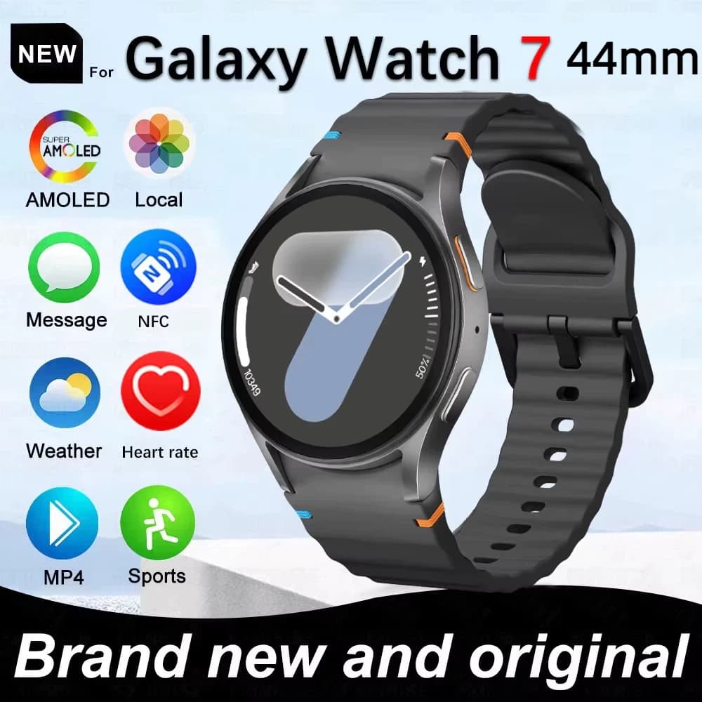2025 Novo Galaxy Watch 7 Relógio Inteligente Masculino 1.3 Polegada Triagem Rastreador De Fitness SmartWatch Chamada Blu