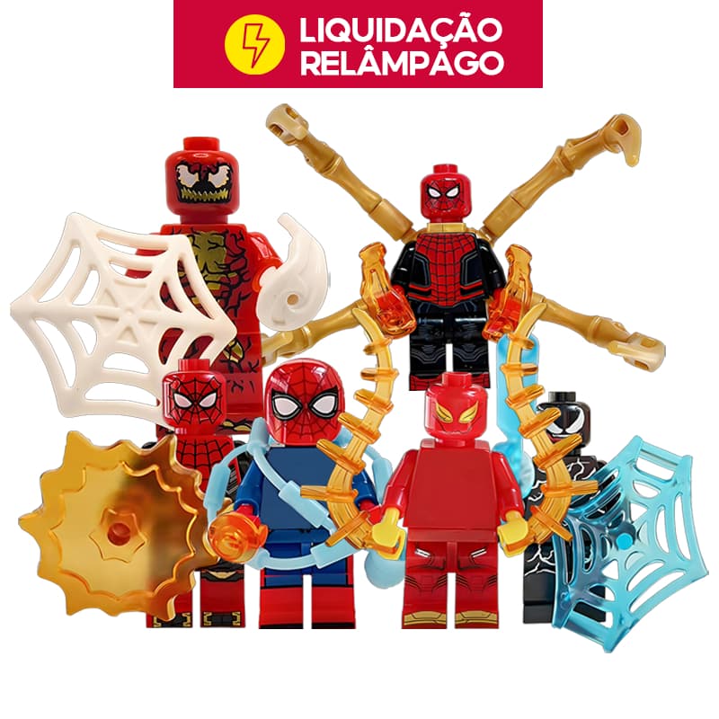 Brinquedos de blocos de construção montados, minifiguras 丨 Bonecos do Homem-Aranha