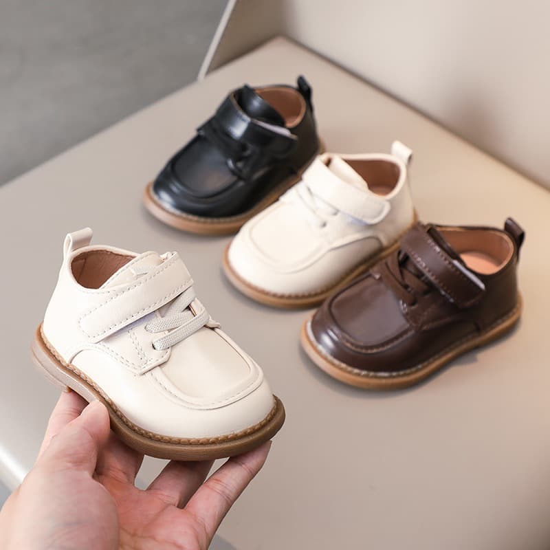 0- 3 Anos Bebês Moda Sola Macia Sapatos infantis Antiderrapantes/Sapatos de Couro Pequenos para Desempenho