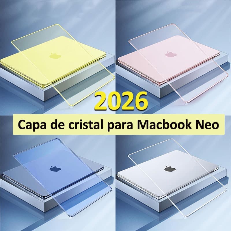 Capa Resistente Brilhante Para MacBook Neo A3404 2026 Air 13.6 Polegadas (M2,M3,M4,M5) A3449/A3240/A3113/A2681