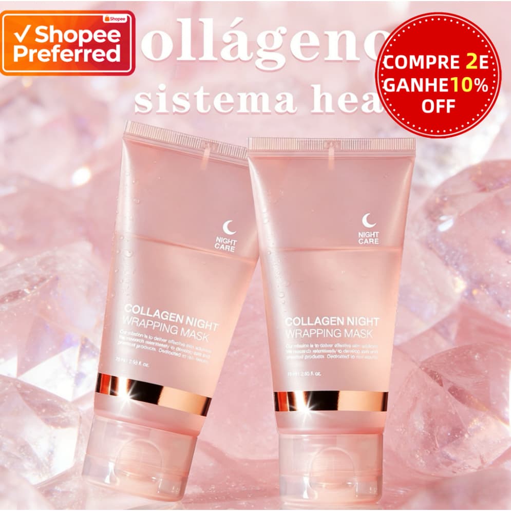 【Best-Seller】Máscara Peel-Off De Colágeno Noturno-Hidratante , Reafirmante E Iluminador Da Pele | Mais Vendidos Globais