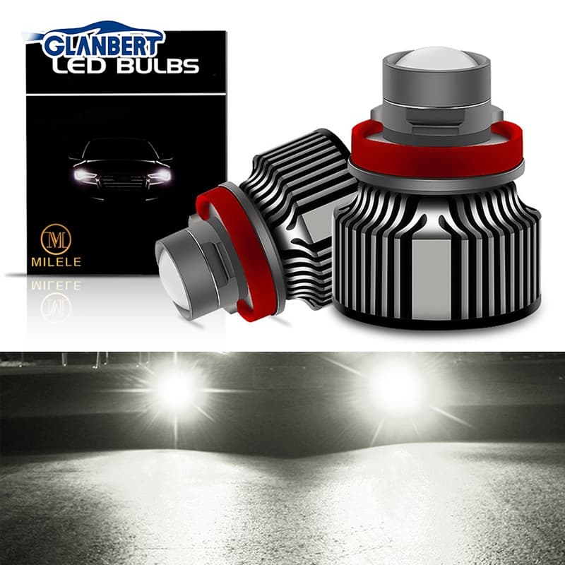2pçs Lâmpada LED De Projetor De Luz Com Farol De Neblina Para Carro H11 H8 H9 9005 9006 H7 40W 6000K Motocicleta