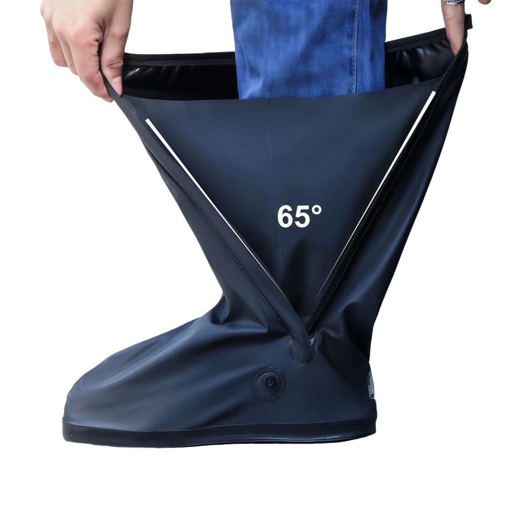 bota Galocha Impermeável Polaina Unissex para Chuva Motoqueiro Cobre Sapato Borracha Antiderrapante