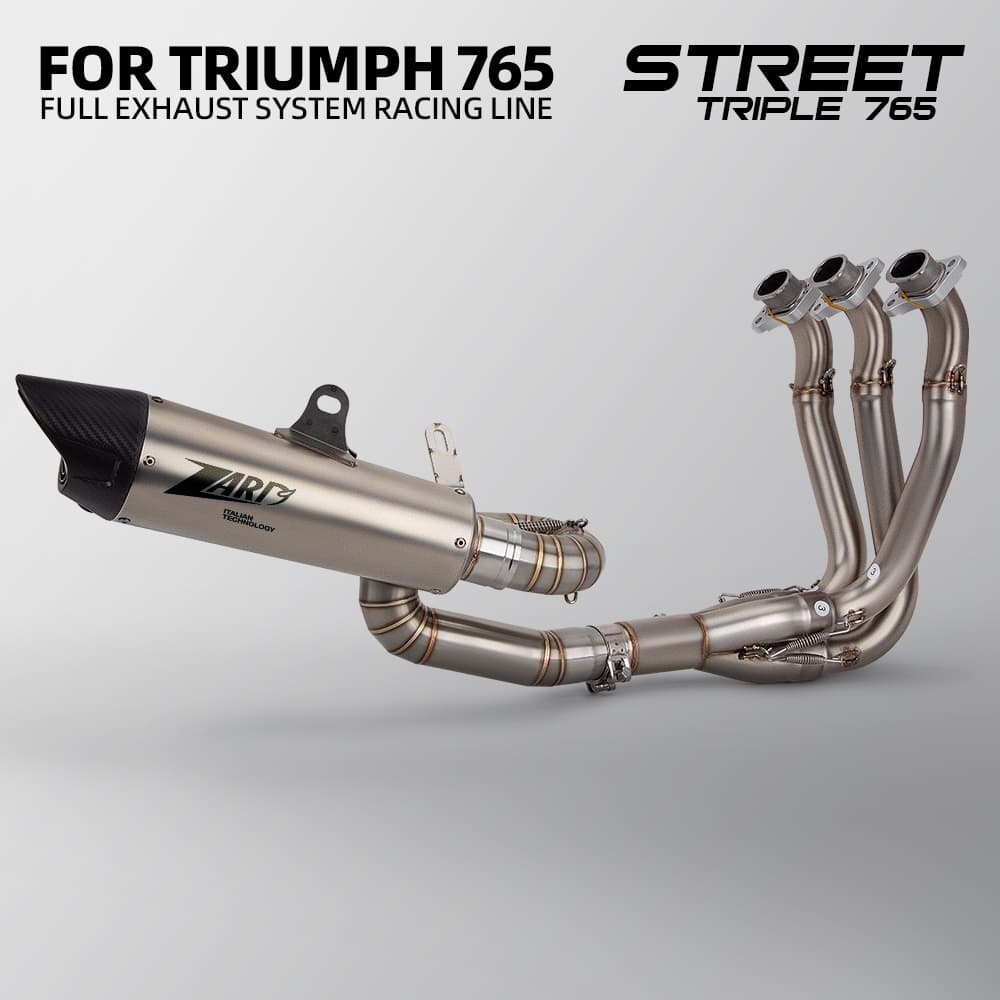 Para Triumph Street Triplo 765 765R 765S 765RS 2017-2025 Sistema Completo De Escape Da Motocicleta Modificar Silenciador