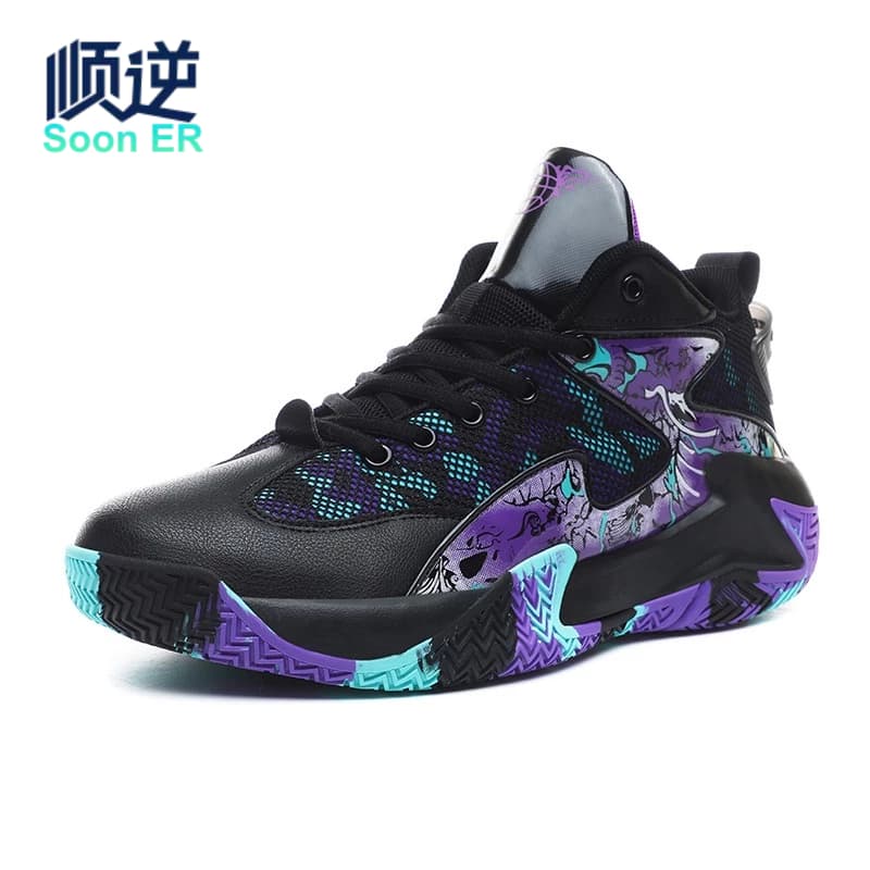 Tênis de Basquete Para Masculino Feminino Sapatos de Basquetebol de Sola de Borracha Homens Mulheres Botas de Combate