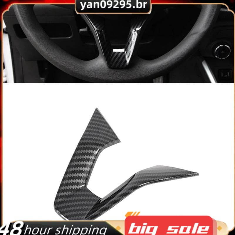 Carbon Fiber Car Steering Wheel Cover Trim Accessories for Chevrolet Onix 2019-2021