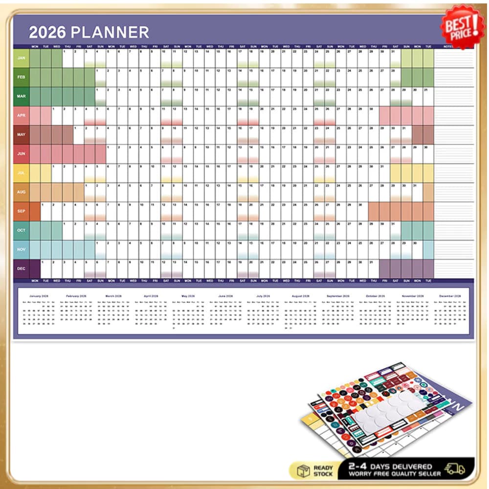 Calendário De Suspensão De Parede Planejador De Design Criativo Para Escritório Doméstico Papel Grosso Estilo Coreano In