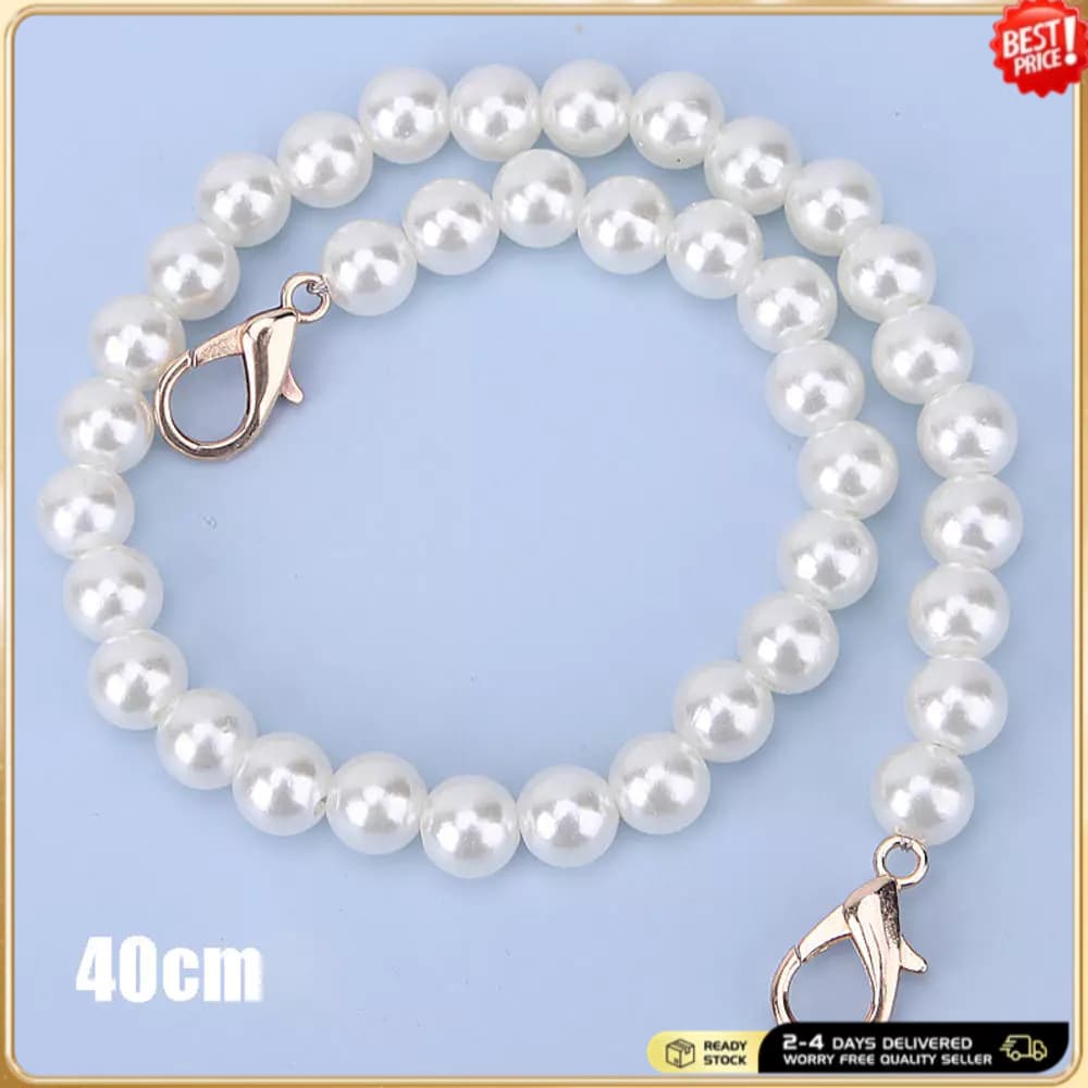 Bolsa Corrente Pérola Saco Correntes Encantos Com Alças De Ouro Para Bolsas