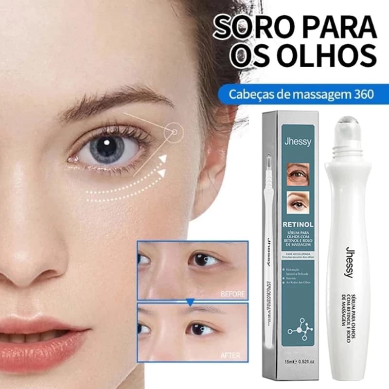 Retinol Anti-Rugas Firmador Creme Para Os Olhos Fade Eye Linhas Finas Hidratante Cuidados Massageador Roll-on 15ml