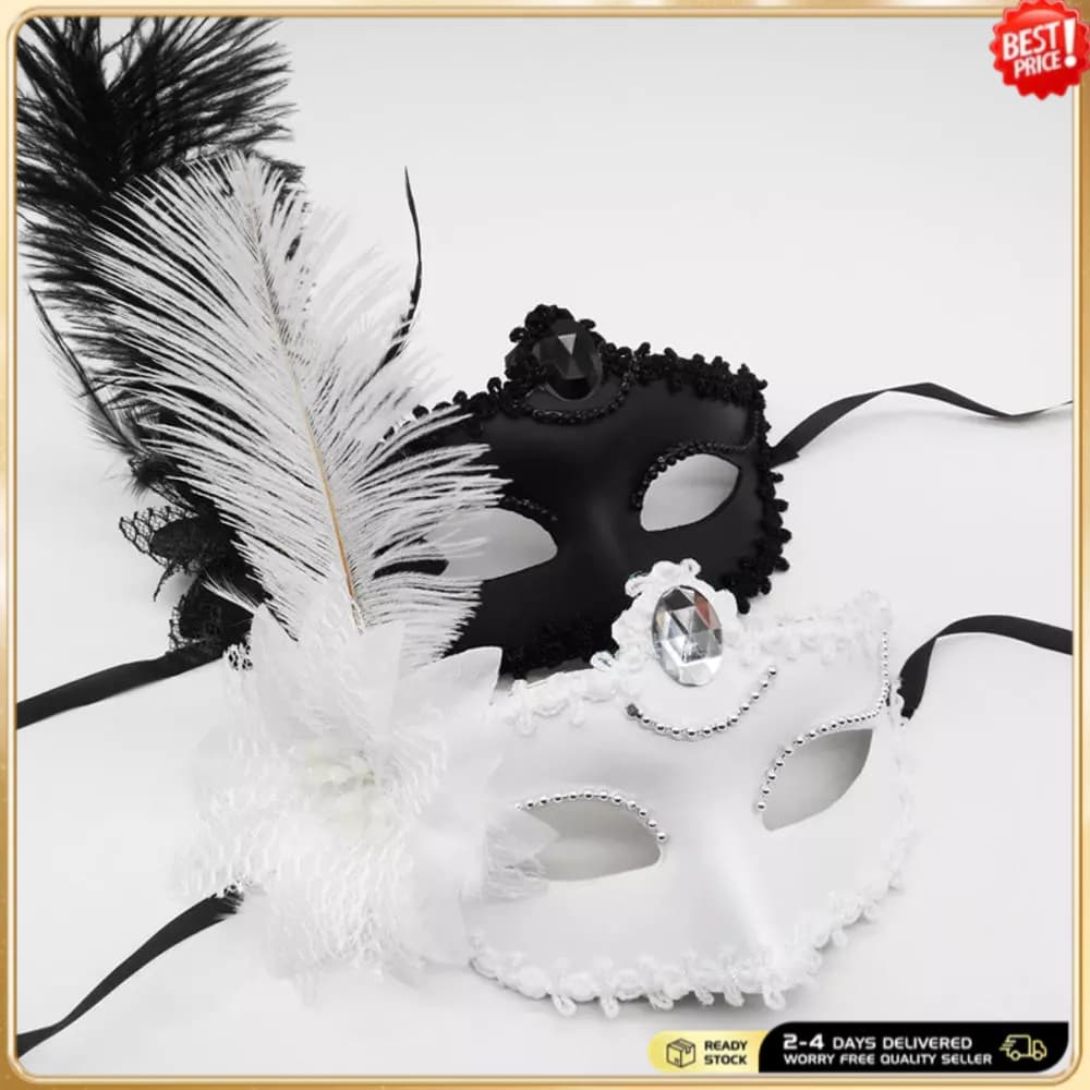 Máscaras De Penas Para Mulheres , Bola De Baile Veneziana , Festa De Halloween , Máscara De