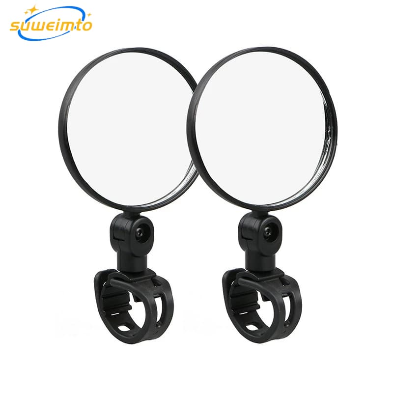 2 Espelhos Retrovisores de Guidão Acessórios de Bicicleta Grande Angular Rotação de 360 ​​Graus Seguro e Confiável