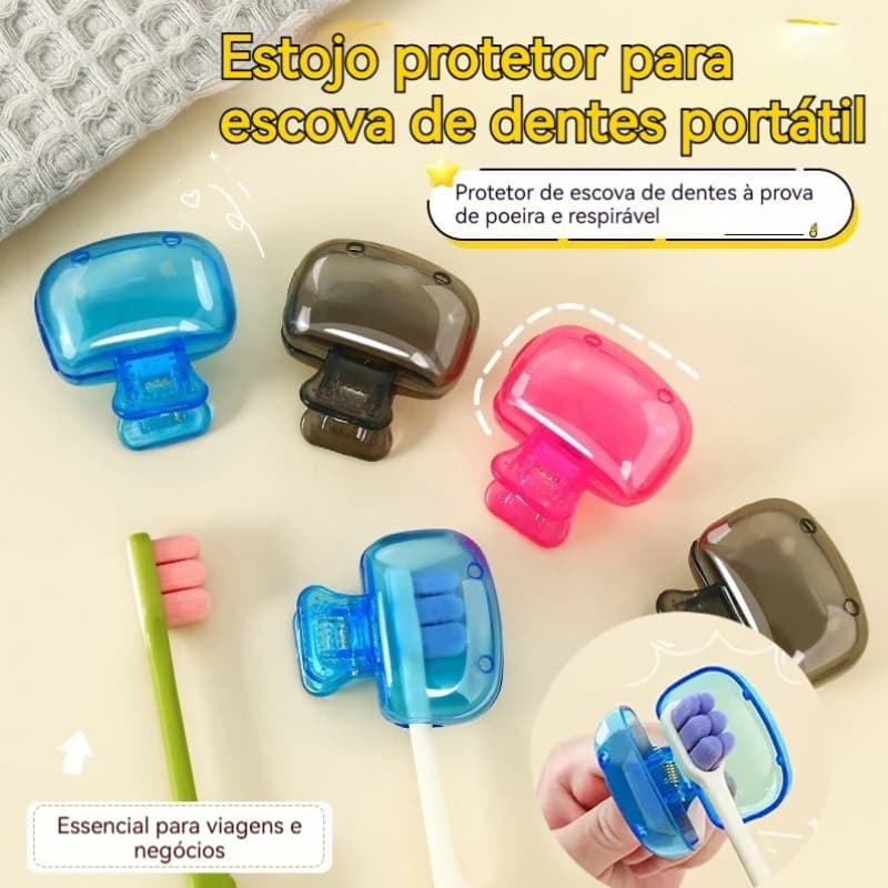 1/2/4 peças Porta Escova de Dentes Portátil com Capa Protetora Anti-Poeira, Super Higiênica e Ideal para Viagem