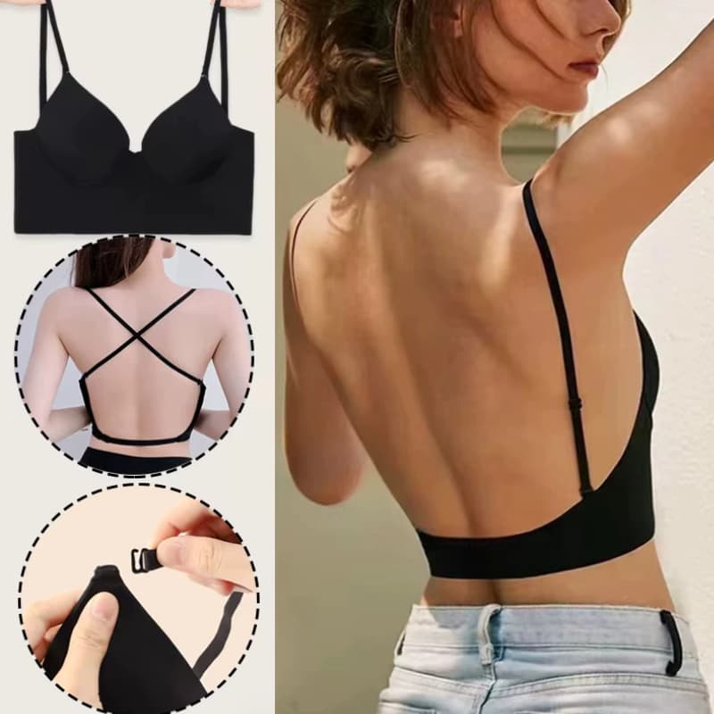 Sutiã Top Feminino Multiuso para Verão, Costas Livres Sexy, Bojo Removível Várias Formas de Uso, Ajustável e Confortável