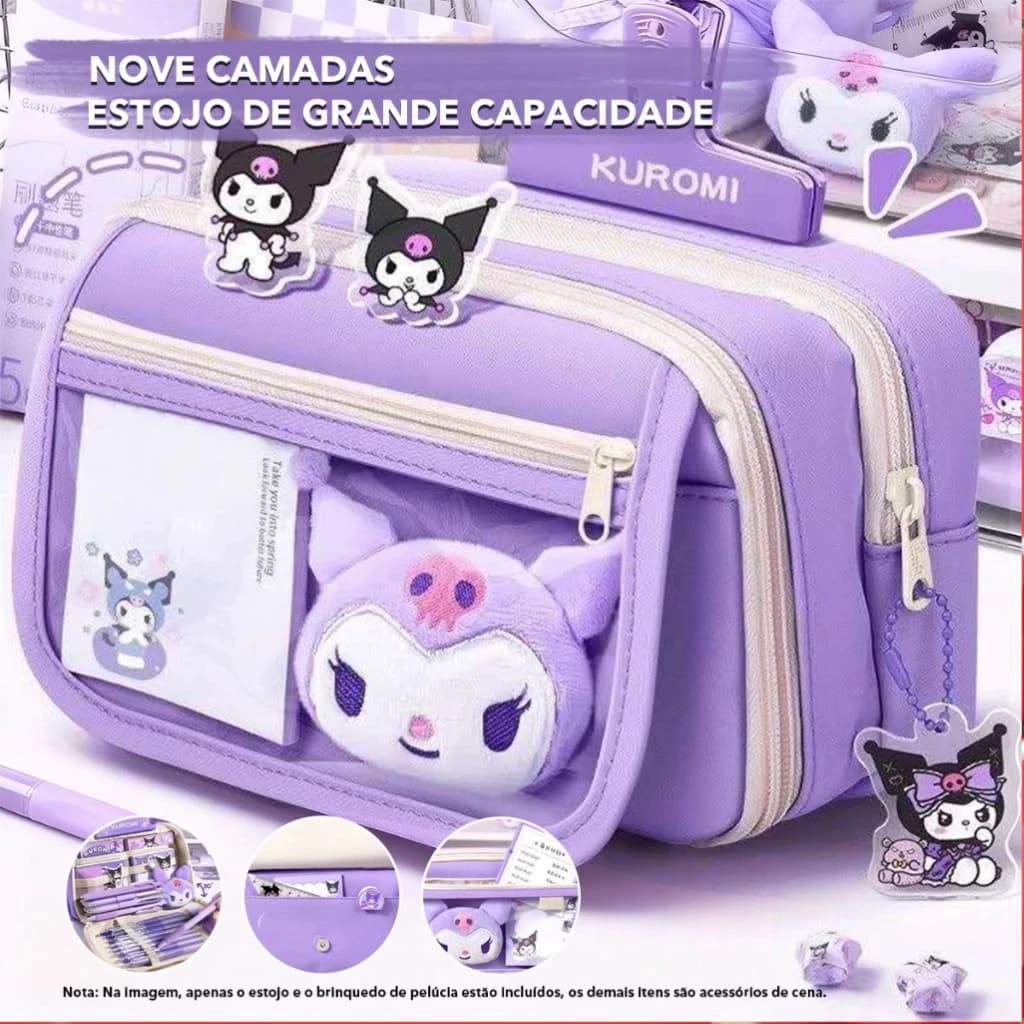 Estojo de lápis de grande capacidade, Personalizado DIY, Multifuncional, Estojo para Canetas com Divisórias