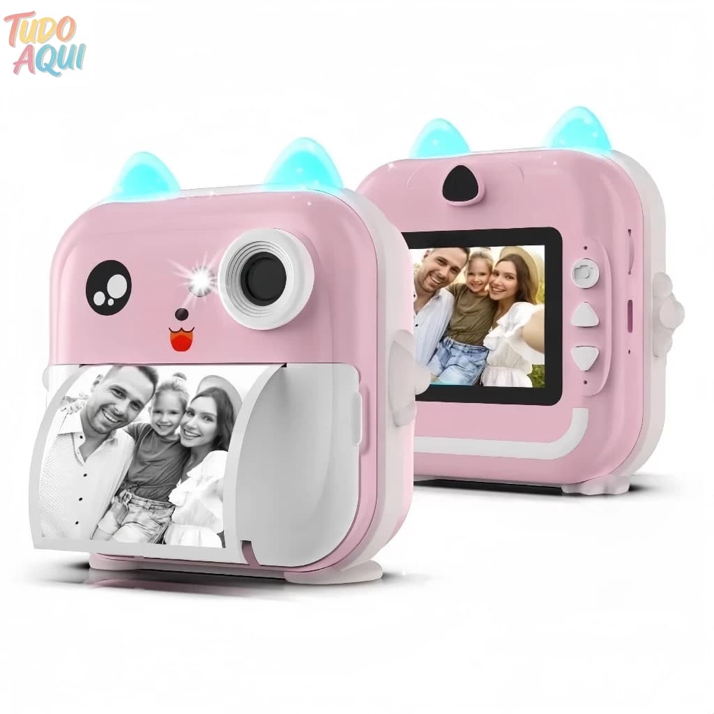 Câmera De Impressão Instantânea Para Crianças Vídeo Fotografia Digital Fotográfica Toy Mini Impressora Térmica Boy Girls