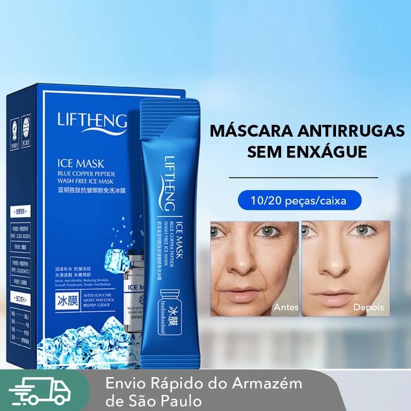 10/20 peças Máscara de peptídeo de cobre azul - Máscara Facial Hidratante Pele Anti Envelhecimento