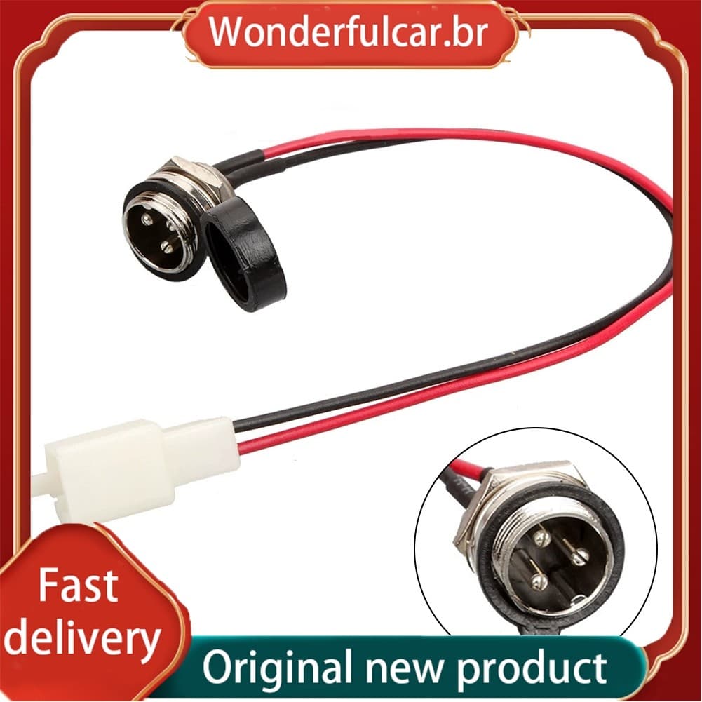 [WDFU] Porta Do Carregador De 3 Pinos Para Scooter Elétrica E-Bike