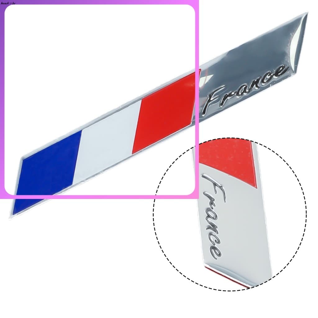 ⭐ Grandes Descontos 1x Para Alumínio Francês França Bandeira Logotipo Emblema Adesivo De Carro Decalques Estilo [knwh-br