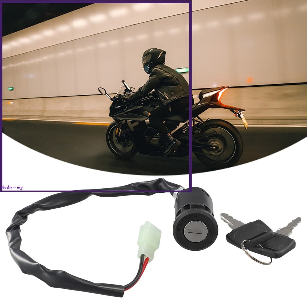 ️ Para Interruptor De Chave De Ignição Ciclomotor Motocicleta Elétrica 2 Fios Liga/Desliga ATV Dirt Bike [Meu]