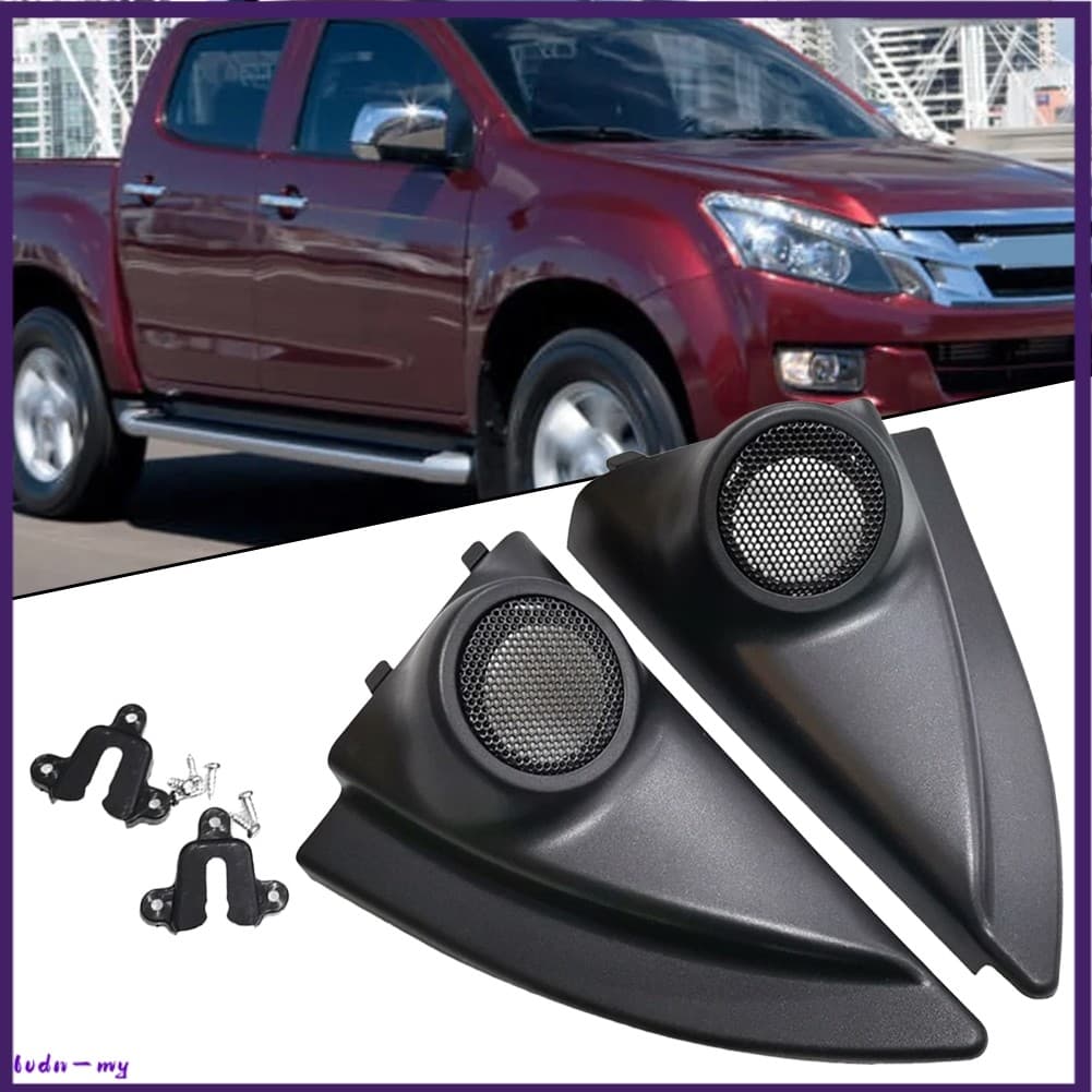 ️ 2 Peças Para Isuzu D-Max 2012-2019 Carro A-Pilar Alto-Falante Capa Montagens Preto [Meu]