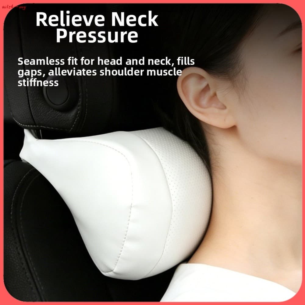 ️ Suprimentos Interiores De Carro Para Encosto De Cabeça De Couro Assento Protege Travesseiro De Pescoço [Meu]