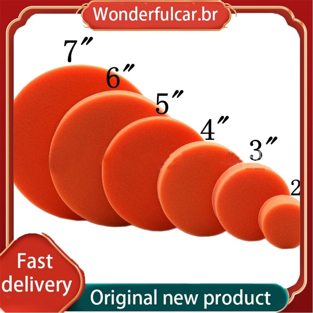 [WDFU] 2 Almofadas De Polimento De Carro , Esponja Plana , Amortecedor Polidor Para Limpas